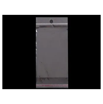 Obalový materiál PP sáček s lepicí klopou 7x10 cm - 100 ks - transparent