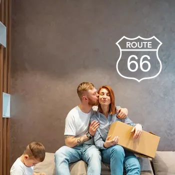 samolepka Sablio Samolepka na zeď: nápis Route 66 - 60x60