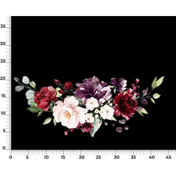 Panel na fusak z kočárkoviny 50x45 zlaté květy "C"
