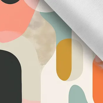 Letní pružný softshell pastel ovál