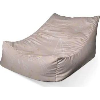 Sedací pytel Sablio Sedací vak Lounge Zlaté a bílé vlaštovky - 80 x 95 x 50 cm