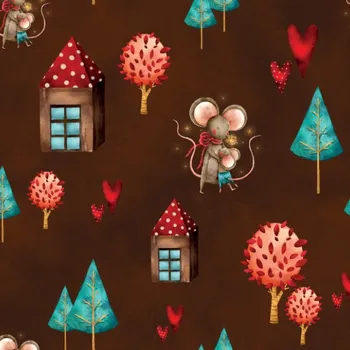 Funkčný úplet na tričká země myšek na hnědé