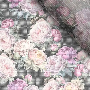 Mäkký tyl svet pivónií čierny