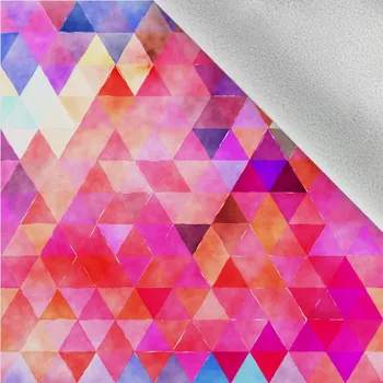 Látka softshell zimní pružný trojúhelník růžový