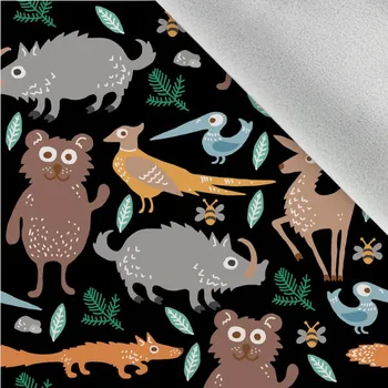 Látka softshell zimní animal black by Takoy®