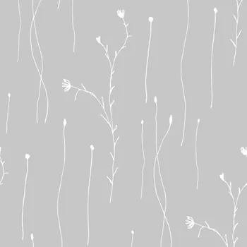 Hladký šifon/silky botanica šedá