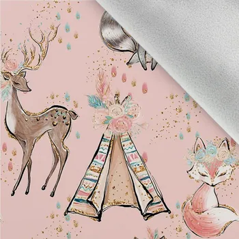 Látka softshell zimní indiana girl pink