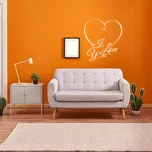Sablio Samolepka na zeď: nápis I love you 2 - 108x120 cm