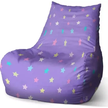 Sedací pytel Sablio Sedací vak Bean Hvězdy na fialové - 60 x 70 x 70 cm