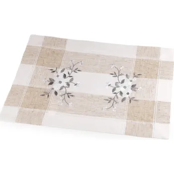 prostírání Prostírání textilní vyšívané 32x47 cm, střední, režná