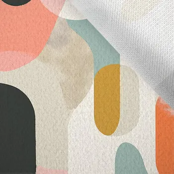 Flaušová kabátovina pastel ovál