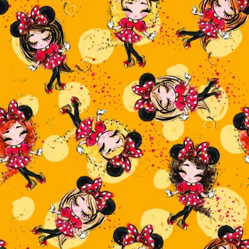 Látka softshell zimní 360 g - mouse yellow