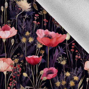 Látka softshell zimní poppy violet