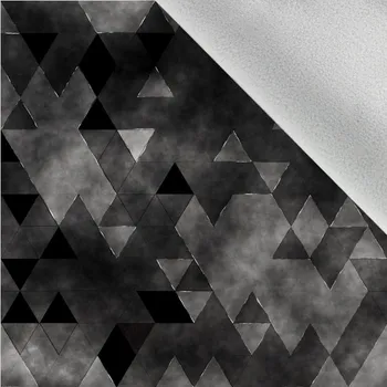 Látka softshell zimní pružný trojúhelník černý