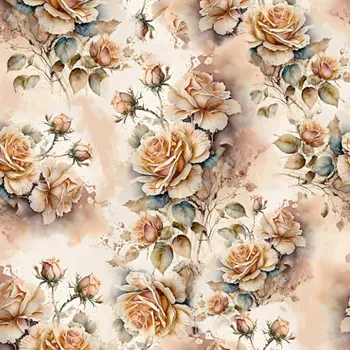 Strečový samet pastelové tmavší retro růže