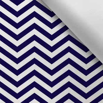 Látka s potiskem kočárkovina TD/NS chevron modrý