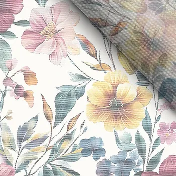 Měkký tyl botanical flora