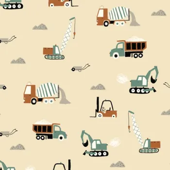 Funkční termo úplet s počesem bagr na stavbě