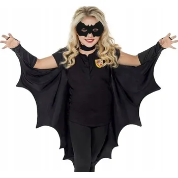 Karnevalový kostým KOSTÝM PRO DĚTI NETOPÝR PLÁŠŤ MASKA karneval KOSTÝM HALLOWEEN M