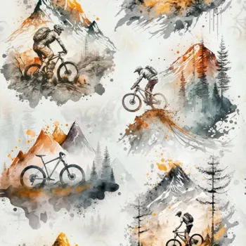 Funkční úplet na trička horský cyklista