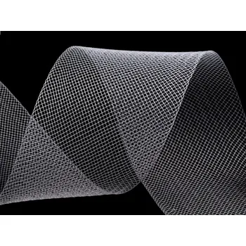 Modistická krinolína na vyztužení šatů a výrobu fascinátorů šíře 4,5 cm, barva 1 (CC01) bílá