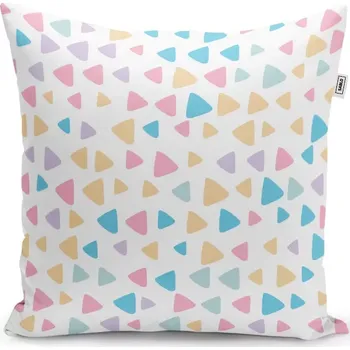 Polštář Sablio Polštář Barevné trojúhelníčky - 40x40 cm