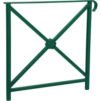 Zábradlí Procity Zábradlí Héritage, délka 800 mm, jedno madlo, jednoduchý kříž s růžicí, barva zelená RAL6005