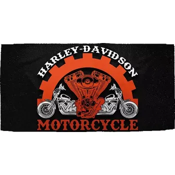 Osuška Sablio Ručník Harley-Davidson motor Černé pozadí - 30x50 cm
