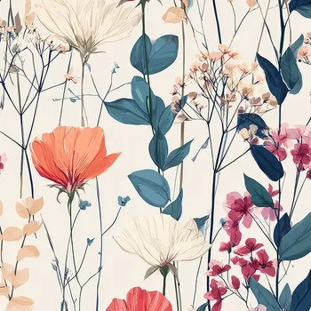 Šatovka / látka na šaty lesklá tiché kvetení Monika