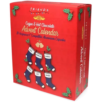 Cafféluxe Adventní kalendář Friends pro Nespresso káva a horká čokoláda 24 ks