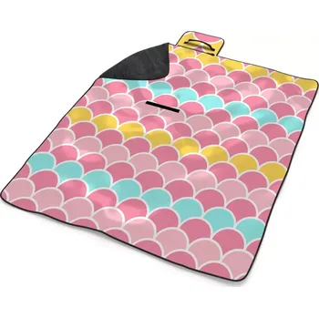 deka Sablio Plážová deka Barevné šupiny: 200x140 cm