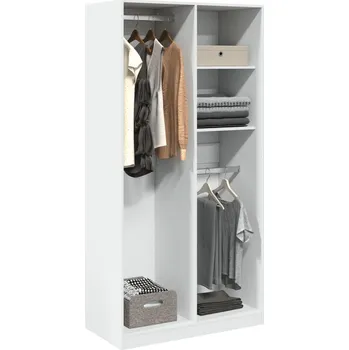 Příborník a kredenc zahrada-XL Šatní skříň bílá 100 x 50 x 200 cm dřevotříska 3307765