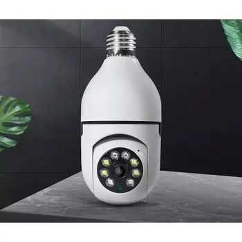 Bezpečnostní otočná Wifi kamera v žárovce