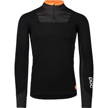 cyklistický dres POC Cyklistické triko s dlouhým rukávem - RESISTANCE LAYER JERSEY - oranžová/černá
