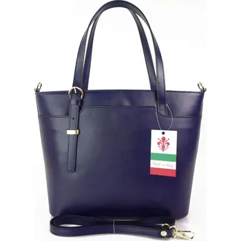 Kabelka Vera Pelle kabelka z pravé kůže modrá