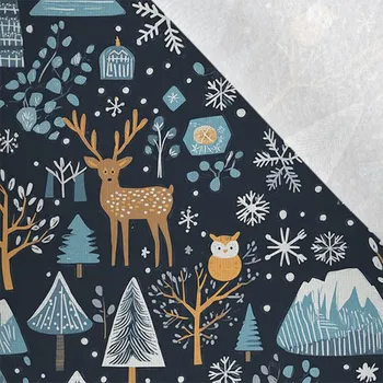 Funkční termo úplet s počesem sova a jelen v lese