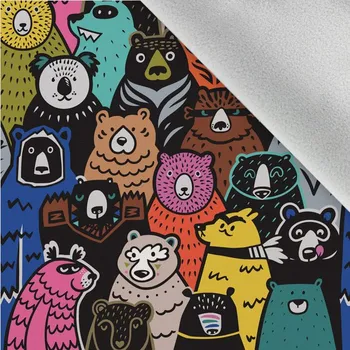 Látka softshell zimní medvědi