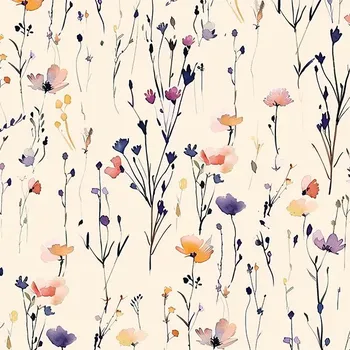 Umělé hedvábí se sametovým leskem květiny světlé 49