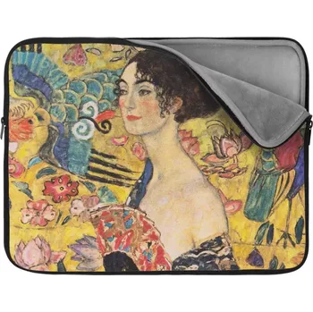 pouzdro na notebook Sablio Obal na notebook Dáma s vějířem - Gustav Klimt - 17