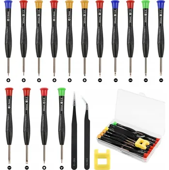 Šroubovák 18X SADA MINI PRECISION ŠROUBOVÁKŮ PRO KUTILY OPRAVY HODINEK BRÝLÍ