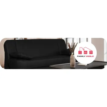 Pohovka Pohovka Family Meble Sara z ekokůže 200 x 95 cm eko kůže černá