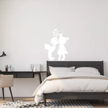 samolepka Sablio Samolepka na zeď: Chlapeček a holčička - 47x60 cm