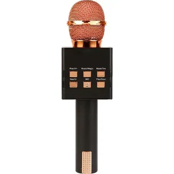 Karaoke Bezdrátový Bluetooth karaoke mikrofon MC871 3v1 - měděný