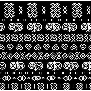 Satén čičmany černé