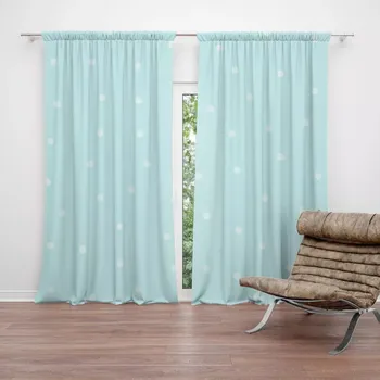 Závěs Sablio Závěs Tečky na bledě modré: 2ks 140x250cm