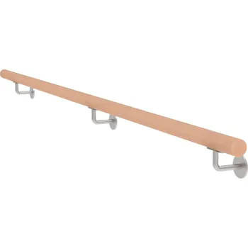 Zábradlí UMAKOV Dřevěné madlo buk a nerezové držáky, L2000mm