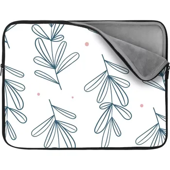 pouzdro na notebook Sablio Obal na notebook Modré lístky - 17"