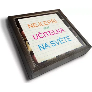 Bonboniéra Sablio Pralinky Nejlepší paní učitelka na světě - 20 ks pralinek