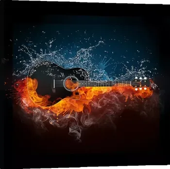 Obraz Sablio Obraz Ohnivá kytara - 50x50 cm