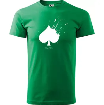 Pánské oblečení Sablio Tričko s potiskem Pikový list - zelené M